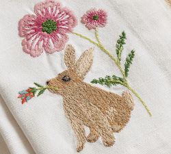 Spring Garden Cotton Embroidered Napkins - Set of 4