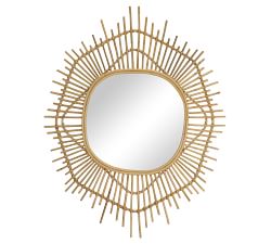 Isabella Rattan Oval Mirror, 46" x 37"