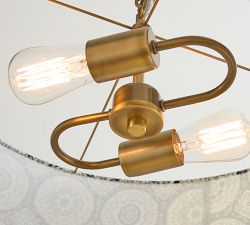 Kravet Medallion Linen Drum Pendant (24")