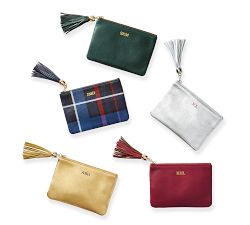Mark &amp; Graham Leather Tassel Zipper Pouch