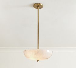 Windham Alabaster Bowl Pendant (14")