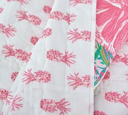 Lilly Pulitzer Pineapple Party Patchwork Cotton Quilt &amp; Shams