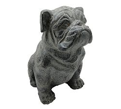 Sitting Bulldog Garden Object