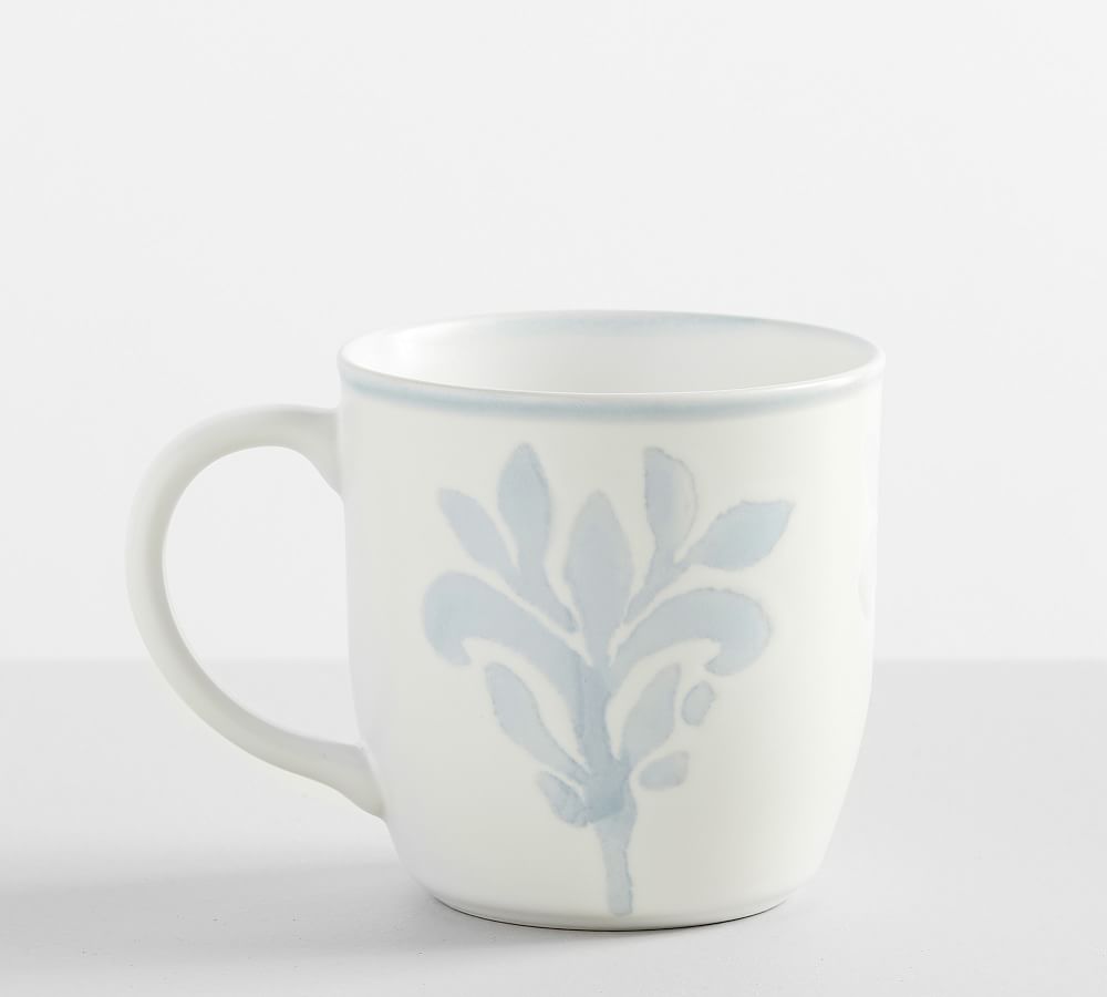 Chambray Tile Stoneware Mugs - Set of 4 - Set of 4