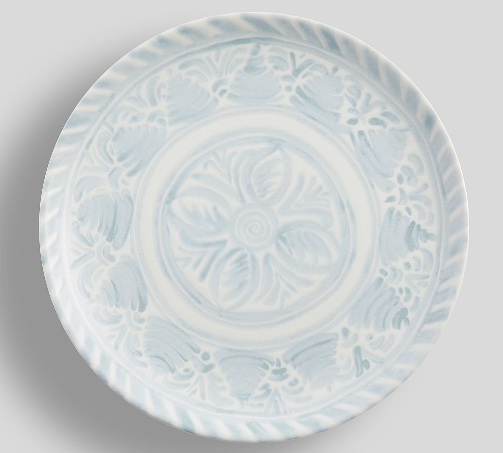 Chambray Tile Stoneware Dinner Plates - Set of 4 - Set of 4