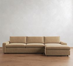Sierra Leather Chaise Sectional (139"&ndash;154")