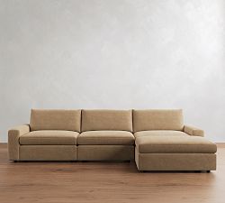 Sierra Leather Modular Chaise Sectional (147")