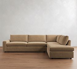 Sierra Leather Return Bumper Sectional (128"&ndash;138")