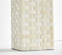 Lila Woven Bone Inlay Table Lamp - Thumbnail 4