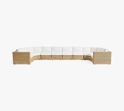 Huntington Wicker Square Arm 8-Piece Outdoor Sectional (261")