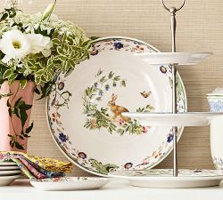 Botanical Bunny Stoneware Serving Bowl