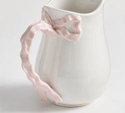 LoveShackFancy Stoneware Bow Pitcher