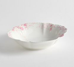 LoveShackFancy Floral Bow Porcelain Serving Bowl