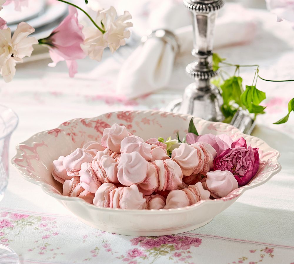 LoveShackFancy Floral Bow Porcelain Serving Bowl