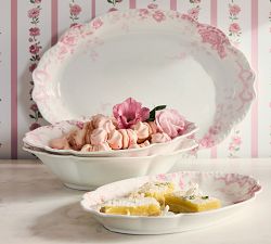 LoveShackFancy Floral Bow Porcelain Serving Platter