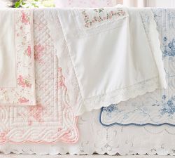 LoveShackFancy Floral Embroidered Table Runner