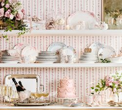 LoveShackFancy Garden Floral Porcelain Cake Stand