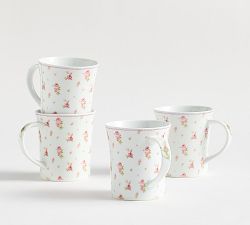 LoveShackFancy Garden Floral Mugs - Set of 4
