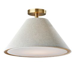 Holden Linen Flush Mount (18'')