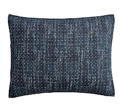 Open Box: Arlo Cross Stitch Quilted Sham, Standard - Indigo