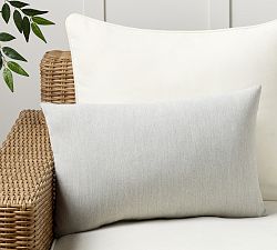 Open Box: Performance Canvas Outdoor Pillow, 16" x 24" - Dove