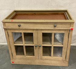 Open Box: Build Your Own Livingston Modular Collection, Glass Door Cabinet without Top, 35" - Seadrift