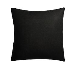 Open Box: Classic Belgian Flax Linen Knife Edge Sham, Euro, Set of 3 - Black