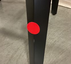 Open Box: Layton Leather Swivel Bar Stool (31.5") - Statesville Molasses, Blackened Oak Legs