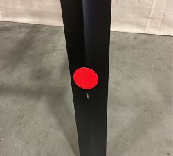 Open Box: Layton Leather Swivel Bar Stool (31.5") - Statesville Molasses, Blackened Oak Legs