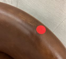 Open Box: Layton Leather Swivel Bar Stool (31.5") - Statesville Molasses, Blackened Oak Legs