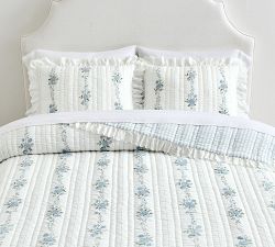 LoveShackFancy Rosette Embroidered Quilted Sham