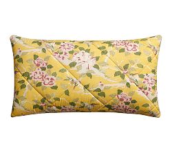 Open Box: Soleil Reversible Percale Comforter Sham, King, Set of 2 - Yellow