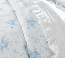 LoveShackFancy Belgian Flax Linen Rose Duvet Cover