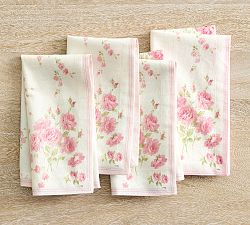 LoveShackFancy Floral Printed Napkins - Set of 4