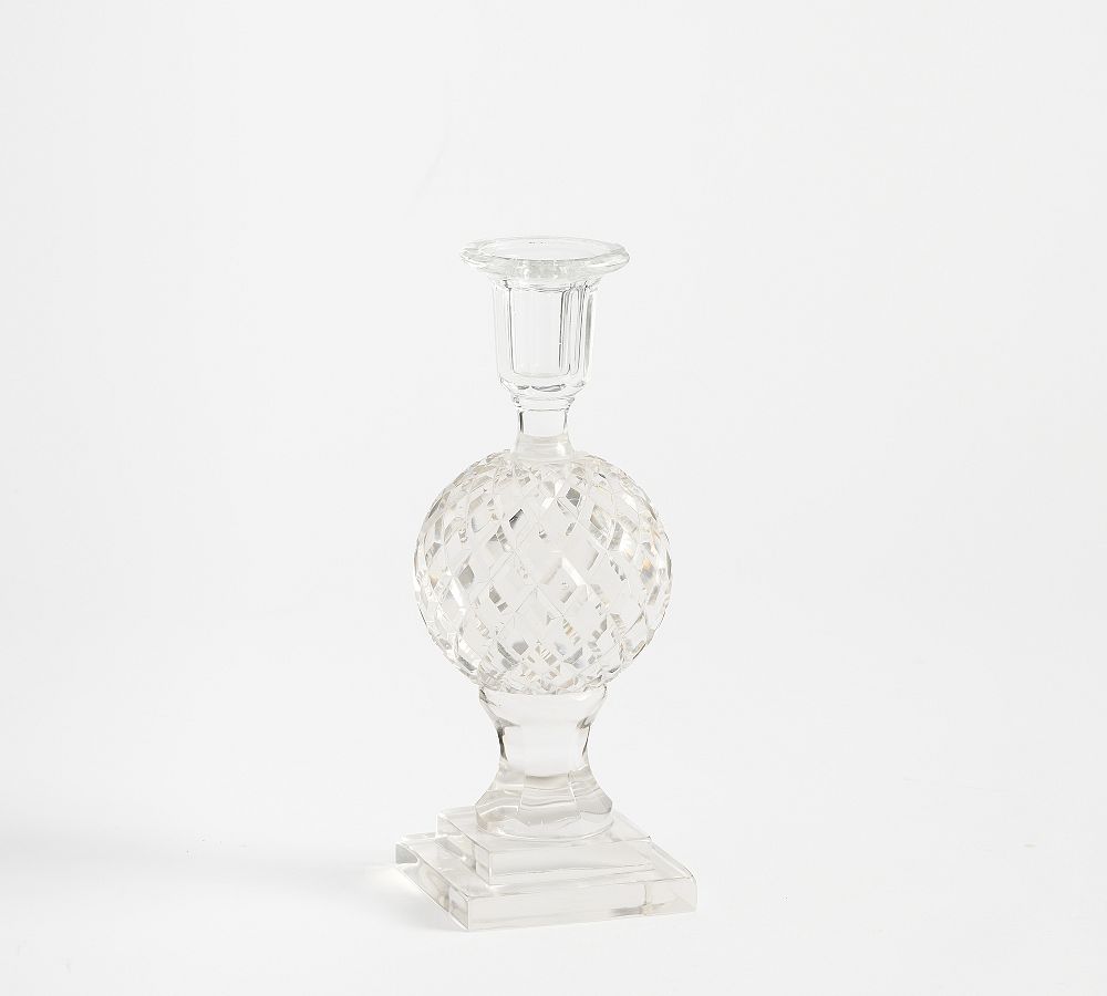 LoveShackFancy Cut Glass Ball Candle Holder - Medium