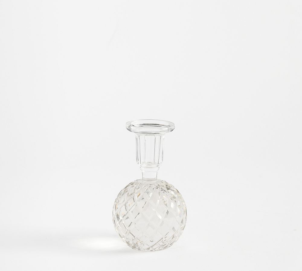 LoveShackFancy Cut Glass Ball Candle Holder - Small
