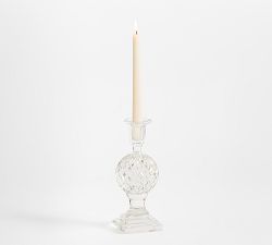 LoveShackFancy Cut Glass Ball Candle Holder
