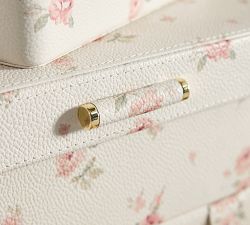 LoveShackFancy Leather Floral Jewelry Travel Box