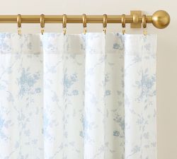LoveShackFancy Belgian Flax Linen Rose Curtain