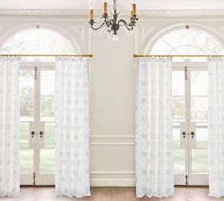 LoveShackFancy Belgian Flax Linen Rose Curtain