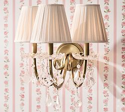 LoveShackFancy Crystal 3-Arm Sconce (15")