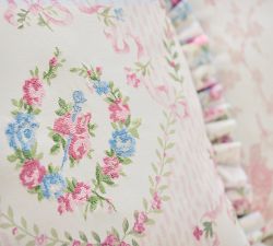 LoveShackFancy Floral Bow Outdoor Pillow