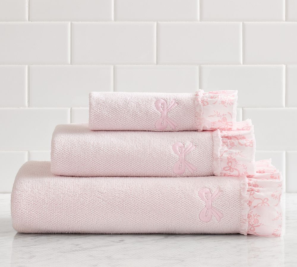 LoveShackFancy Ruffle Bow Towel