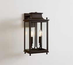 Belvedere Metal Outdoor Double Sconce (16")