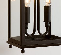Belvedere Metal Outdoor Double Sconce (16")