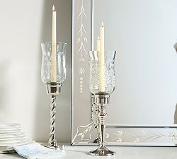 LoveShackFancy Etched Glass Candle Holder