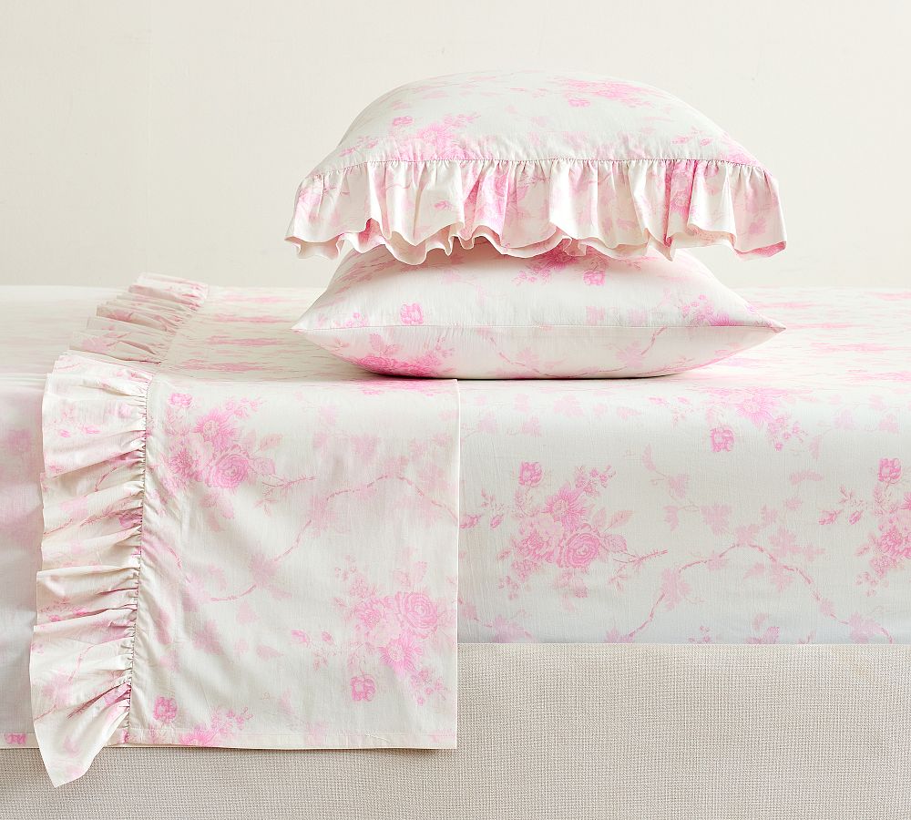LoveShackFancy Rose Ruffle Sheet Set