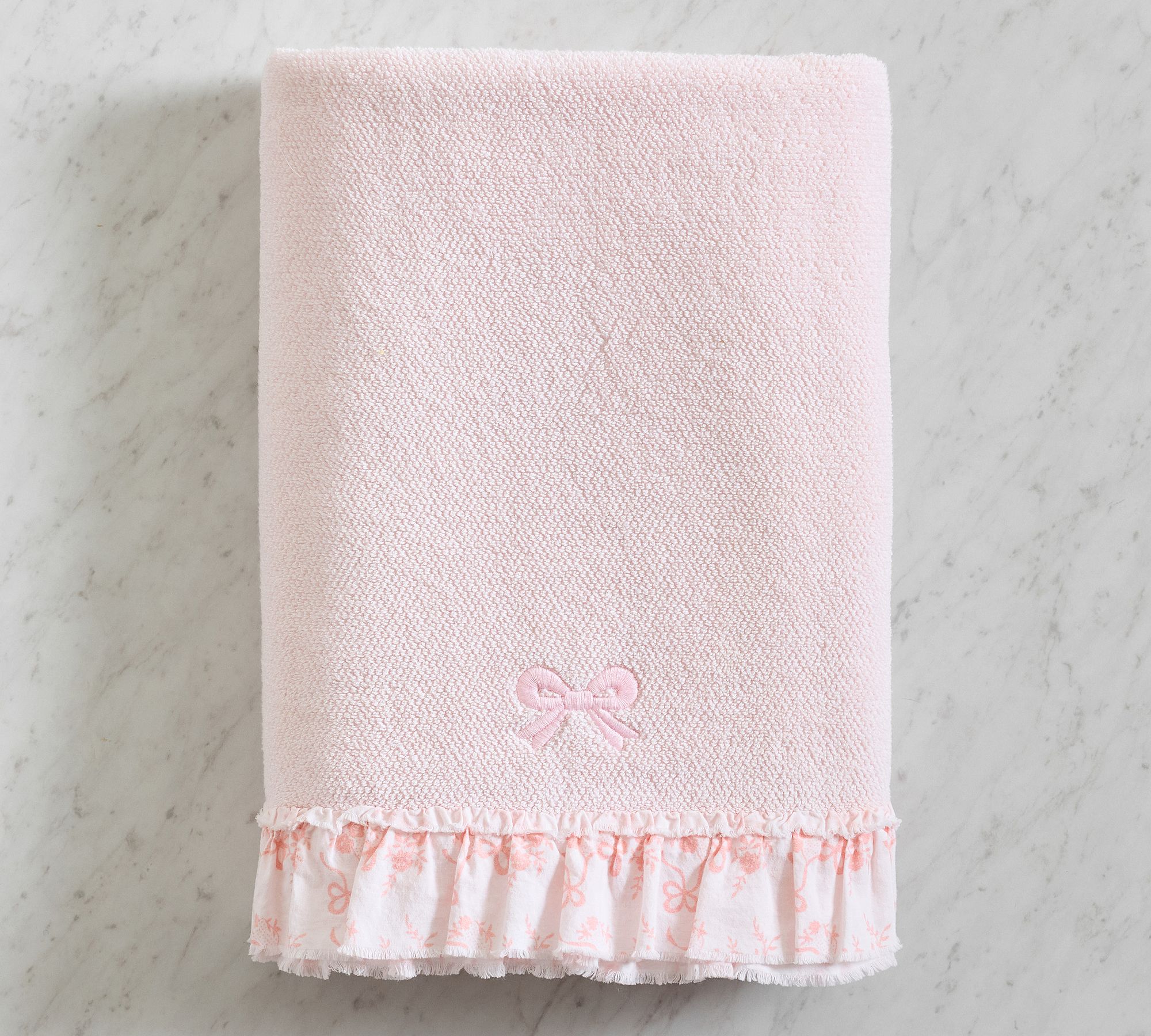 LoveShackFancy Ruffle Bow Towel - Thumbnail 3
