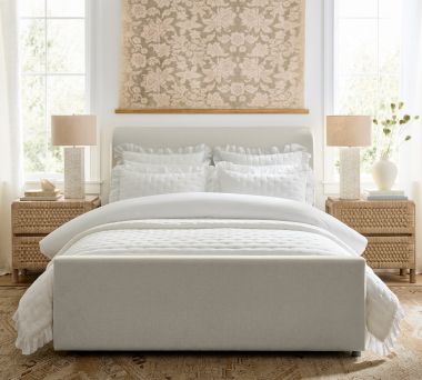 Westwood Belgian Flax Linen Tufted Ruffle Bedroom