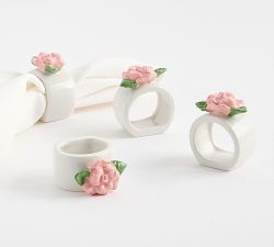 LoveShackFancy Stoneware Napkin Rings - Set of 4